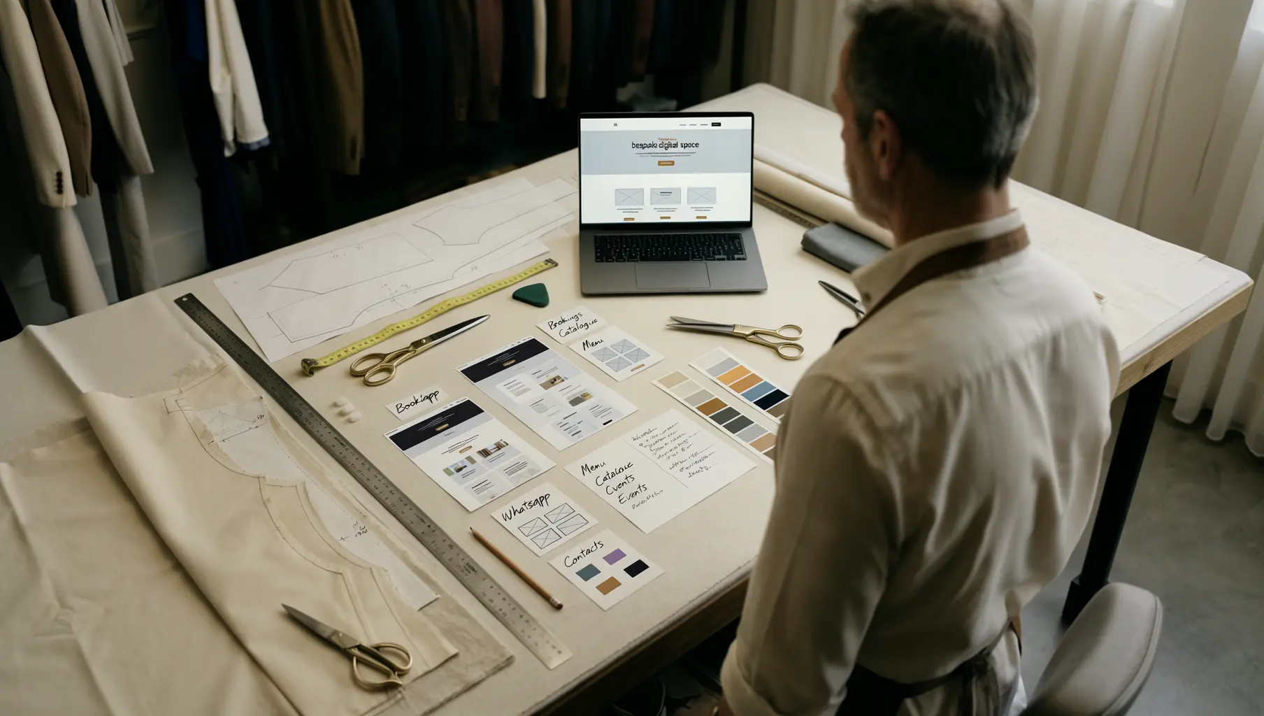 Uno spazio digitale costruito su misura come un abito sartoriale